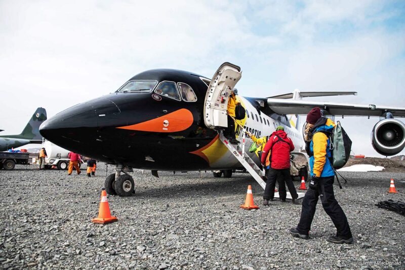 Antarctica plane fly the Drake Passage