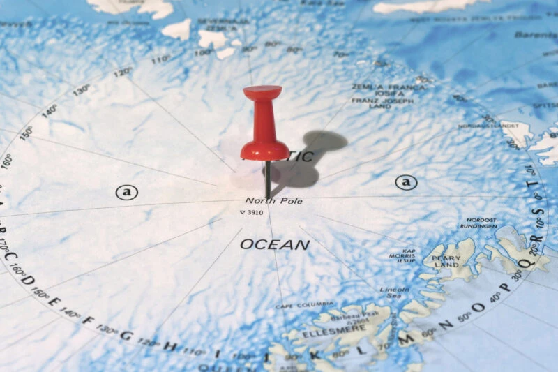 Map of the North Pole