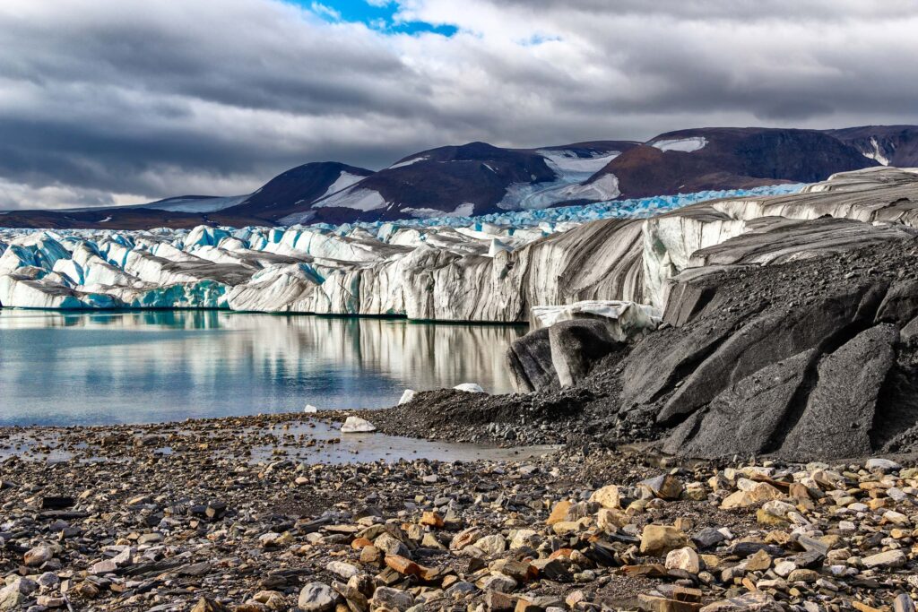 glacier in Novaya Zemlya Russian Arctic
