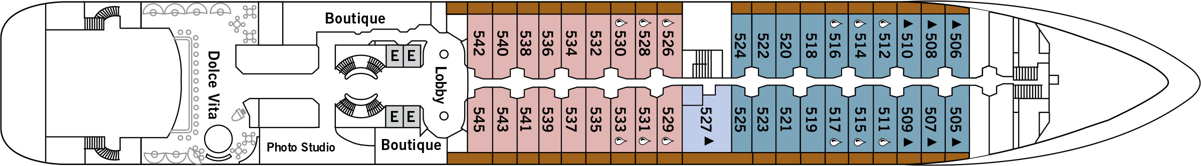 Silver Cloud Deck Plan Deck 5