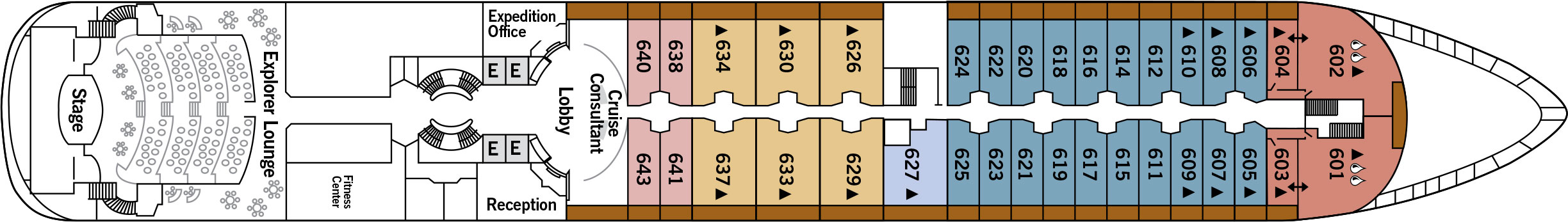 Silver Cloud Deck Plan Deck 6