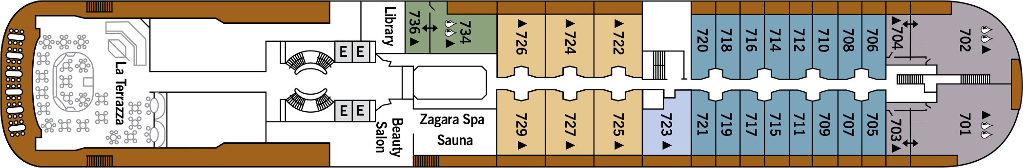 Silver Cloud Deck Plan Deck 7