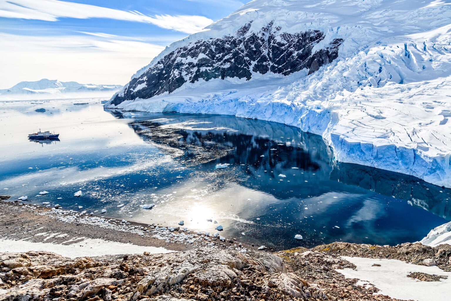 when is the best time to visit Antarctica glaciers and sun