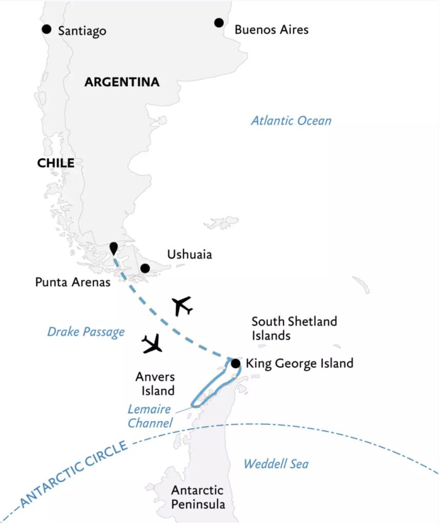 Antarctica Express Cruise Map